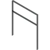 SCHAKE Flachstahlbügel 50x12mm Breite: 1000mm, Höhe:1200 mm + Querholm, beschichtet