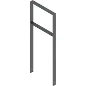 SCHAKE Flachstahlbügel 50x12mm, Breite: 450mm Gesamthöhe:1200 mm + Querholm, beschichtet