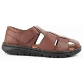 Purapiel Herren Sandale Beira7 aus Naturleder, Braun, mit lässigem Design und bequemer Passform