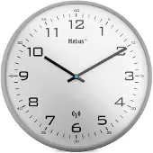 OEM Stille Wanduhr, 30cm, grau, weiß, Modell 13081