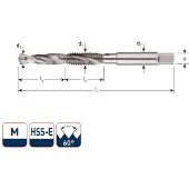 Rotec 355.0800 HSSE-Kombi-Bohrer Metrisch M 8 x 1,25
