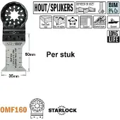 Cmt OMF160-X1 Multitool Sägeblatt für Holz mit Nägeln 35 mm 1 Stück
