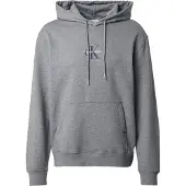 Calvin Klein Jeans Graues Baumwoll Herren Sweatshirt mit Kapuze