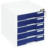 Grandhall Aktenschrank 5 Schubladen. GELBER Granat