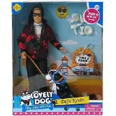 Adar Kevin-Puppe mit bellendem Hund