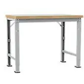 Manuflex Werkbank Profi Spezial, Tischplatte Kunststoff, 1250 x 700 mm, alusilber