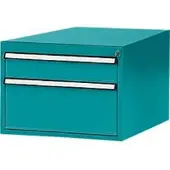 Manuflex Schubladen-Unterbauten, für Werkbank Profi Tiefe 700 mm, wasserblau