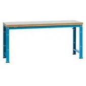 Manuflex Werkbank Profi Standard, Tischplatte Kunststoff B 2000 x T 700, lichtblau