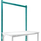 Manuflex Aufbauportal, Grundtisch STANDARD Arbeitstisch-/Werkbanksystem UNIVERSAL/PROFI, 1500 mm, wasserblau