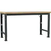 Manuflex Werkbank Profi Spezial, Tischplatte Kunststoff, 1750 x 700 mm, anthrazit