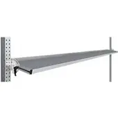 Manuflex Neigbare Ablagekonsole, für Reihe Universal oder Profi, Nutztiefe 345 mm, für Tischbreite 2000 mm, alusilber