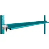 Manuflex Neigbare Ablagekonsole, für Reihe Universal oder Profi, Nutztiefe 195 mm, für Tischbreite 2000 mm, wasserblau
