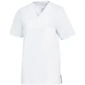 Leiber Damenkasack, kurzarm, leicht tailliert, weiß 08/2732/01-XL , Größe: XL