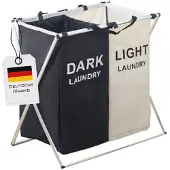König Design Wäschesammler Fächer Wäschebox Wäschetruhe Wäschetrenner Wäschesortierer Wäsche