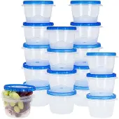 OEM Plastikbehalter 3er Set, 550 ml, buntes, rechteckig, verschraubt