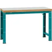 Manuflex Werkbank Profi Standard, Tischplatte Kunststoff B 1500 x T 700, wasserblau
