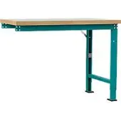 Manuflex Anbauwerkbank Profi Spezial, Tischplatte Kunststoff, 1250 x 700 mm, wasserblau