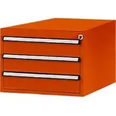 Manuflex Schubladen-Unterbauten, für Werkbank Profi Tiefe 700 mm, rotorange