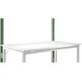 Manuflex Aufbauportal, niedrig, Grundtisch SPEZIAL Arbeitstisch/Werkbank UNIVERSAL/PROFI, resedagrün