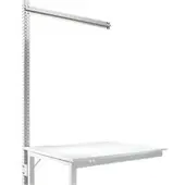 Manuflex Aufbauportal, Ansatzisch SPEZIAL Arbeitstisch-/Werkbanksystem UNIVERSAL/PROFI, 1250 mm, lichtgrau