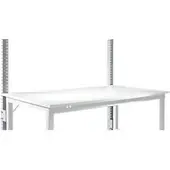 Manuflex Aufbauportal, niedrig, Grundtisch STANDARD Arbeitstisch/Werkbank UNIVERSAL/PROFI, alusilber