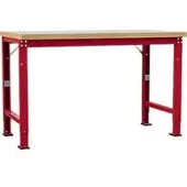 Manuflex Werkbank Profi Spezial, Tischplatte Kunststoff, 1500 x 700 mm, rubinrot