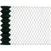 Floordirekt Maschendrahtzaun PVC-Beschichtung Grün Höhe: 1 Meter Länge: 15 Meter