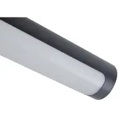 LUCANDE Tuberia LED-Außenwandlampe, anthrazit, Ø 7cm - , Tuberia, Schwarz, für Terrasse, Aluminium, Modern