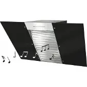 Miele DA 6096 W Black Wing Music Wand-Dunstabzugshaube 10539230, Obsidianschwarz