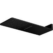 Steinberg Serie 390 Wall Rain Kopfbrause, direkte Wandanschluss, Easy-Clean, Schwallfunktion, 600x250mm, 3905662S, Farbe: Mattschwarz
