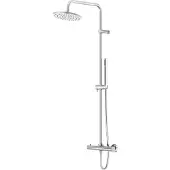 Steinberg Serie 340 Brauseset, mit Thermostatarmatur, EasyClean, Stabhandbrause, 3402721, Farbe: Chrom