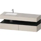 Duravit Einbauwaschtisch-Möbel-Set Qatego 160x50x60cm, Kon-WTU, B l, E sw/tau ma