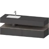 Duravit Einbauwaschtisch-Möbel-Set Qatego 160x50x60cm, Kon-WTU, B l, ba m/Grap ma