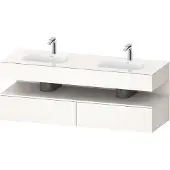 Duravit Einbauwaschtisch-Möbel-Set Qatego 160x55x60cm, Kon-WTU, we matt/weiß hgl