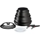 Tefal Ingenio Unlimited L76390, Frittierset, Schwarz, Aluminium, Schwarz, Thermo-Punkt, Keramik, Gas, Halogen, Induktion