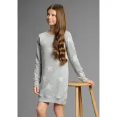 Kidsworld Sweatkleid "Sterne-Allover Kleid" für den Alltag, ca. Mitte Oberschenkel Länge, sportlicher Touch