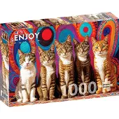 Enjoy Puzzle Puzzle Fü nf Katzen 1000 Teile