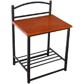 Homestyle4u Nachttisch Nachtschrank Metall Beistelltisch 551