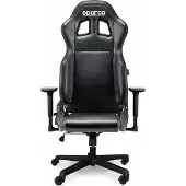 Sparco Icon, Gepolsterter Sitz, Gepolsterte Rückenlehne, Schwarz, Schwarz, Kunstleder, Kunstleder