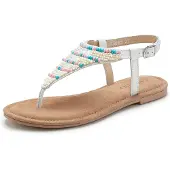 LASCANA Sandale Zehentrenner, Pantolette, Sandalette, Sommerschuh weiß Größe 38