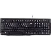 Logitech K120, Volle Größe (100%), Kabelgebunden, USB, QWERTZ, Schwarz