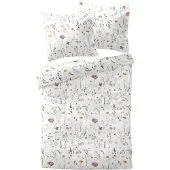 TRAUMSCHLAF Biber Bettwäsche Glennallen bunt 155x220 cm + 80x80 cm