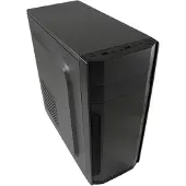 LC-Power 7036B, Midi Tower, PC, Schwarz, ATX, micro ATX, Mini-ITX, Metall, Kunststoff, 14,5 cm