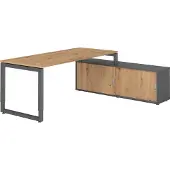 Hammerbacher Schreibtischkombi 180x80cm, Asteiche/Graphit