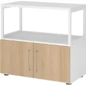 Hammerbacher Regal/Türen, 2OH, weiss/eiche