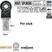 Cmt OMF183-X1 Multitool Sägeblatt für Holz mit Nägeln 20 mm 1 Stück