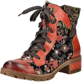LAURA VITA Schnürstiefelette "Stiefelette Leder/Textil"