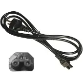 EDM Stromkabel Schwarz 2 m Laptop