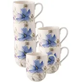 Villeroy & Boch Mariefleur Gris Basic Latte Macchiato Becher 370 ml 6er Set