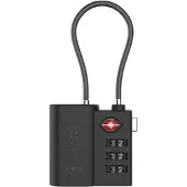 FIXED Tag Lock mit Apple Find My Unterstützung - TSA Reiseschloss für den Koffer - Schwarz